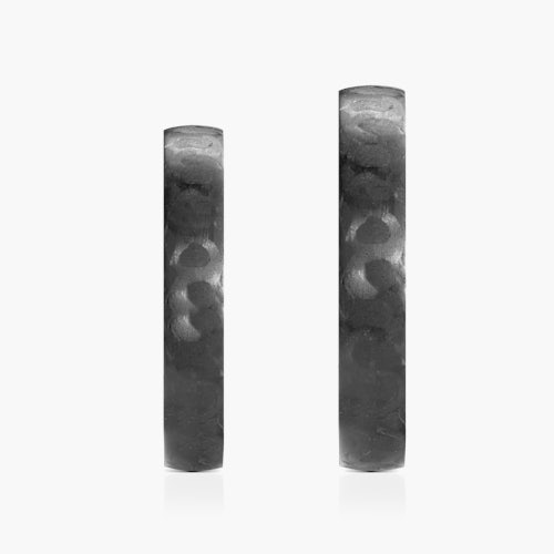 Obrączki ślubne: carbon, półokrągłe, 4 mm